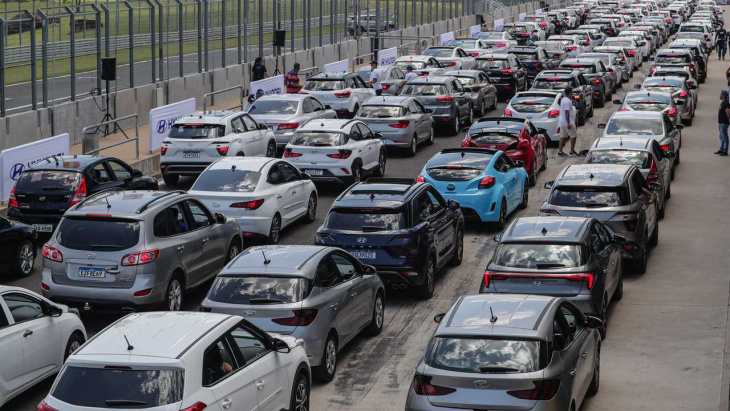 creta, hb20, i30 e tucson: o maior encontro de carros da hyundai no mundo