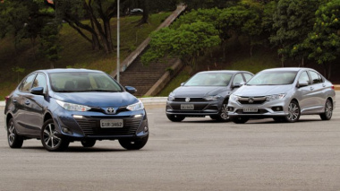 Comparativo: Toyota Yaris vs. VW Virtus vs. Honda City