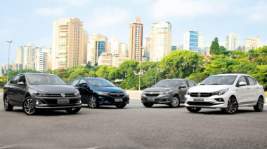 Comparativo: VW Virtus vs. Fiat Cronos, Honda City e Chevrolet Cobalt