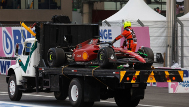 FP2 México, Charles Leclerc na parede: o estado da sua Ferrari