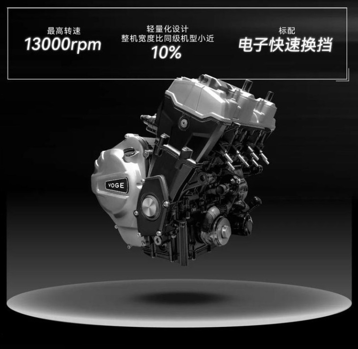 chinesa voge revela um novo motor de quatro cilindros