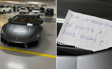 Lamborghini viraliza ao ocupar duas vagas; dono explica o motivo