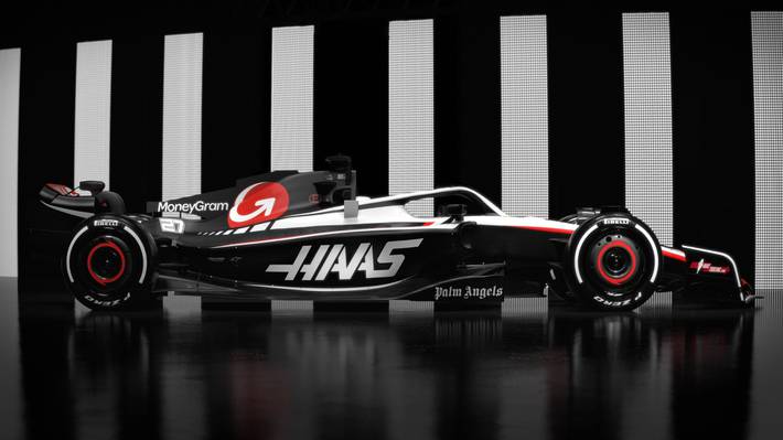 haas apresenta nova pintura de seu carro e abre ‘temporada’ de lançamentos na fórmula 1; veja fotos