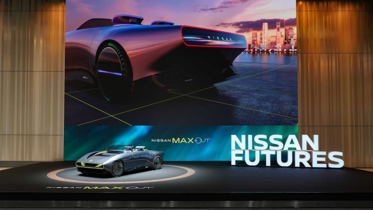 nissan max-out concept é revelado como um conversível elétrico futurista