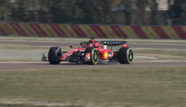 Charles Leclerc pilota a Ferrari SF-23 pela primeira vez em Fiorano