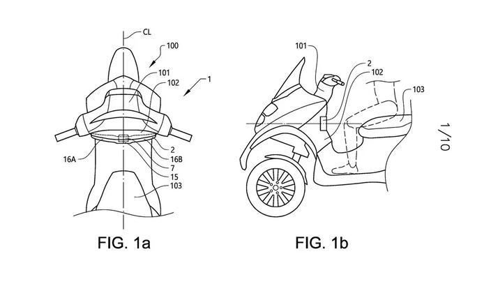 piaggio patenteia protótipo de moto com airbag
