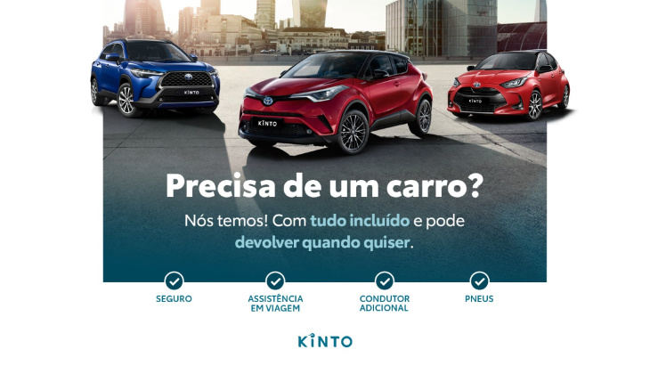 toyota passa a contar com novo serviço de aluguer de viaturas em parceria com a kinto