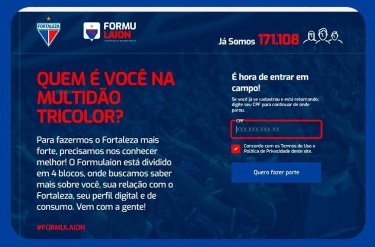 fortaleza lança 'formulaion' por maior compreensão de perfil dos torcedores