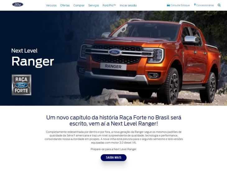 nova geração da ford ranger ganha site e chega em breve ao brasil