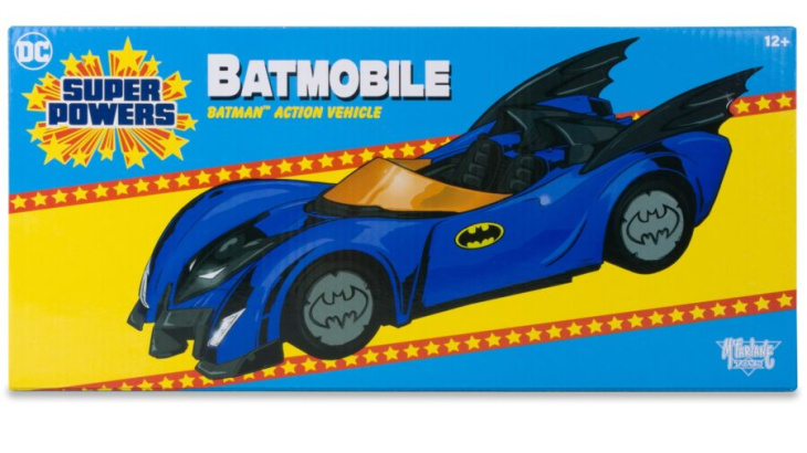 brinquedos retro dc super powers, também há o batmobile e o jacto invisível