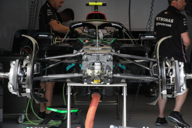 F1: Mercedes revela primeiras imagens da evolução do W14; veja fotos