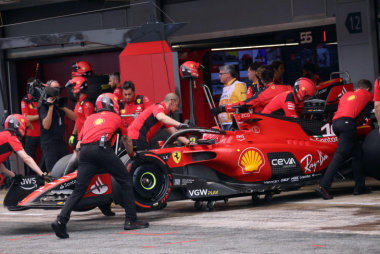 Ferrari troca traseira da F1-75 e faz Leclerc largar do pit-lane para GP da Espanha