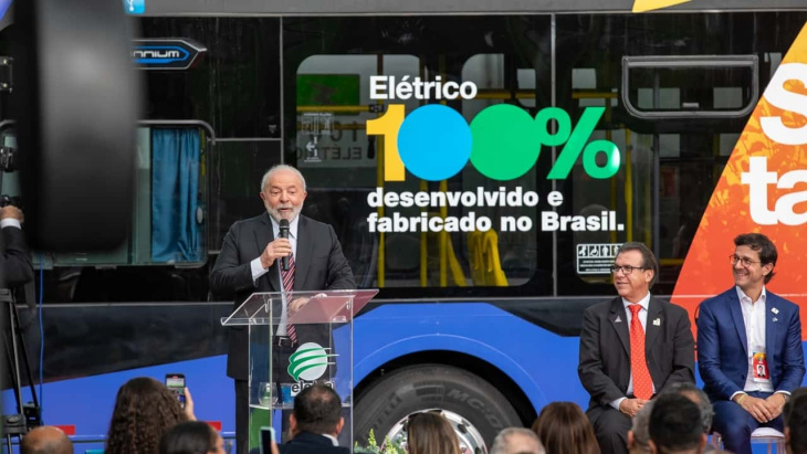lula apoia ônibus elétrico nacional em inauguração de fábrica da eletra em sp