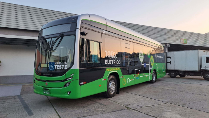 marcopolo inicia operações com seu 1º ônibus elétrico 100% nacional