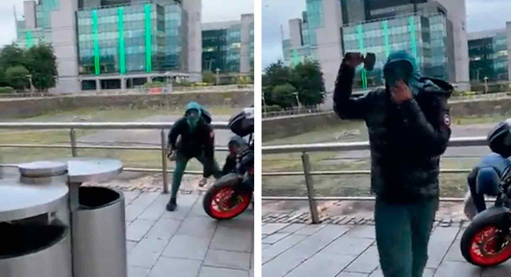 vídeo: bandidos ameaçam homem que gravava roubo de moto