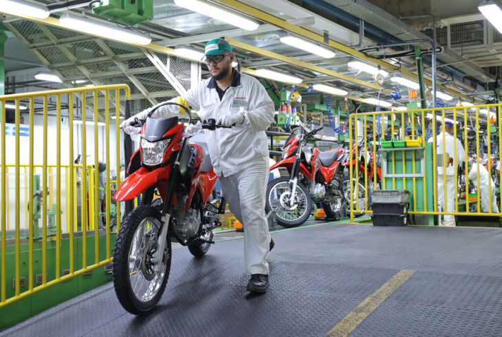 produção de motos no 1º semestre é a melhor desde 2014