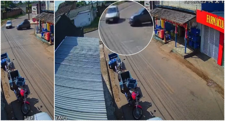 vídeo: câmera registra acidente com capotamento na zona sul – assista