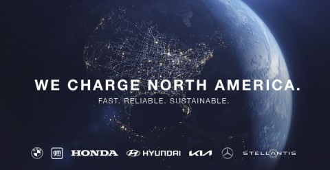 marcas juntam-se para criar rede de carregamento elétrico na américa do norte