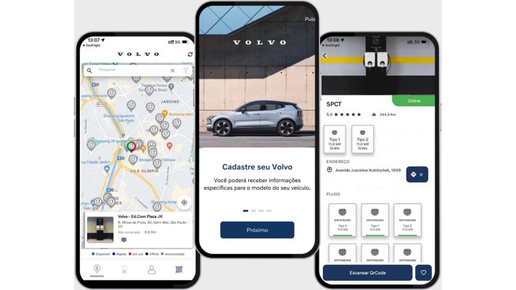 volvo lança aplicativo para estações de recarga de carros elétricos
