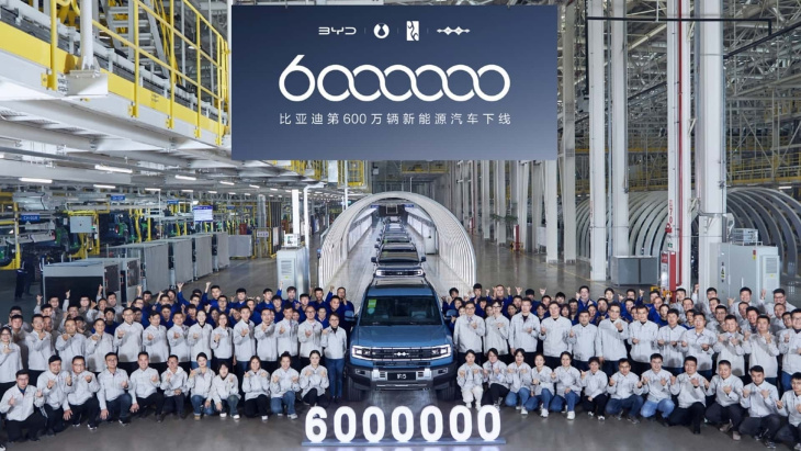 byd atinge a marca de 6 milhões de carros eletrificados produzidos