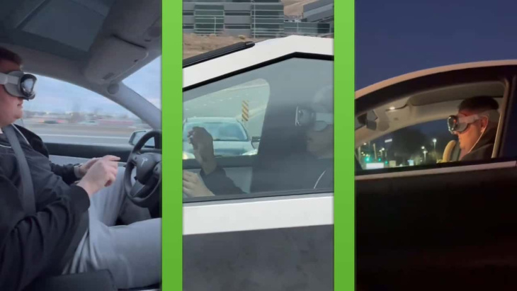 motoristas estão usando o visor apple pro enquanto dirigem nos eua