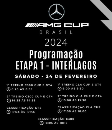 AMG Cup 2024 começa neste fim de semana, com estreia de carro da EntrePay e Motor Show