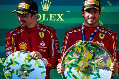 Leclerc elogia Sainz e destaca parceria na Ferrari: “Melhoramos juntos”