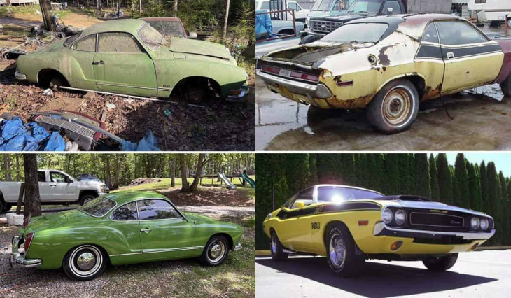 confira 10 carros clássicos abandonados que foram restaurados para sua antiga glória